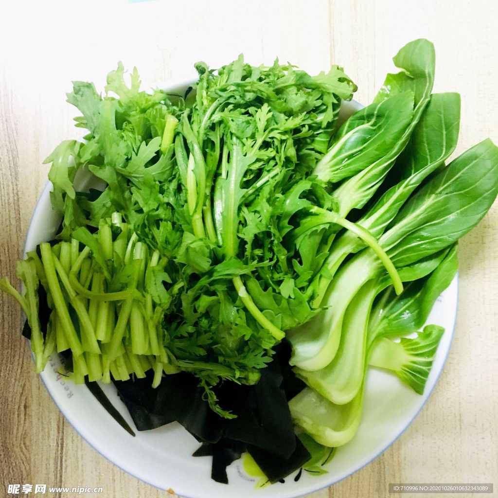 火锅涮菜小油菜海带茼蒿