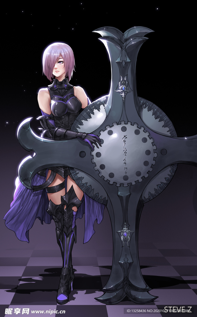 彩色动漫人物插画背景