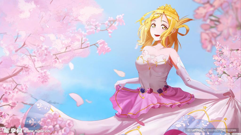 彩色动漫人物插画背景