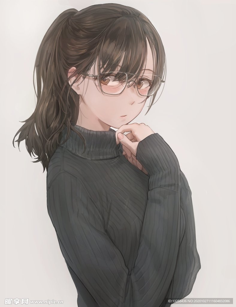 彩色动漫人物插画背景