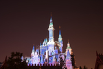 城堡建筑夜景灯光风景