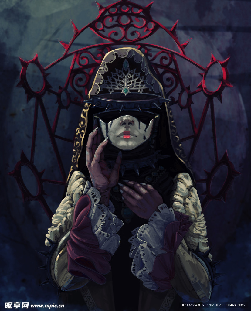 彩色动漫人物插画背景