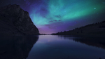 星空河流群山风景夜景