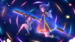 彩色动漫人物插画背景