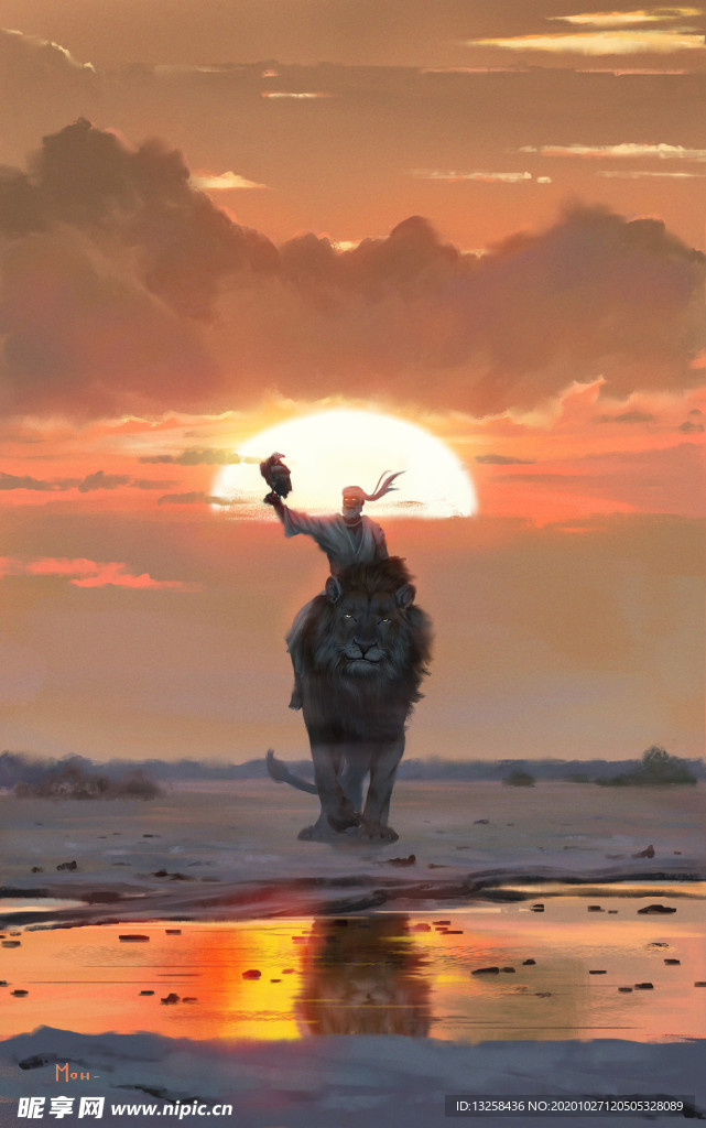 彩色动漫人物插画背景