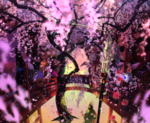 彩色动漫人物插画背景