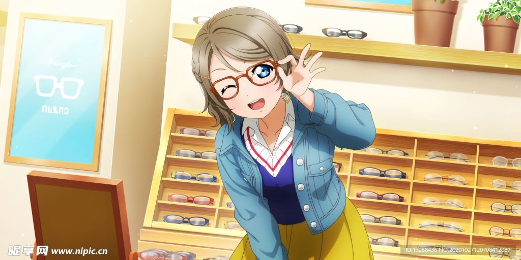 彩色动漫人物插画背景