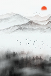 水墨山水画