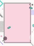 马卡龙色少女粉背景