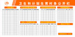 卫生和计划生育村务公开栏