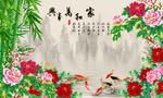 富贵牡丹背景