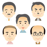 中年男性表情