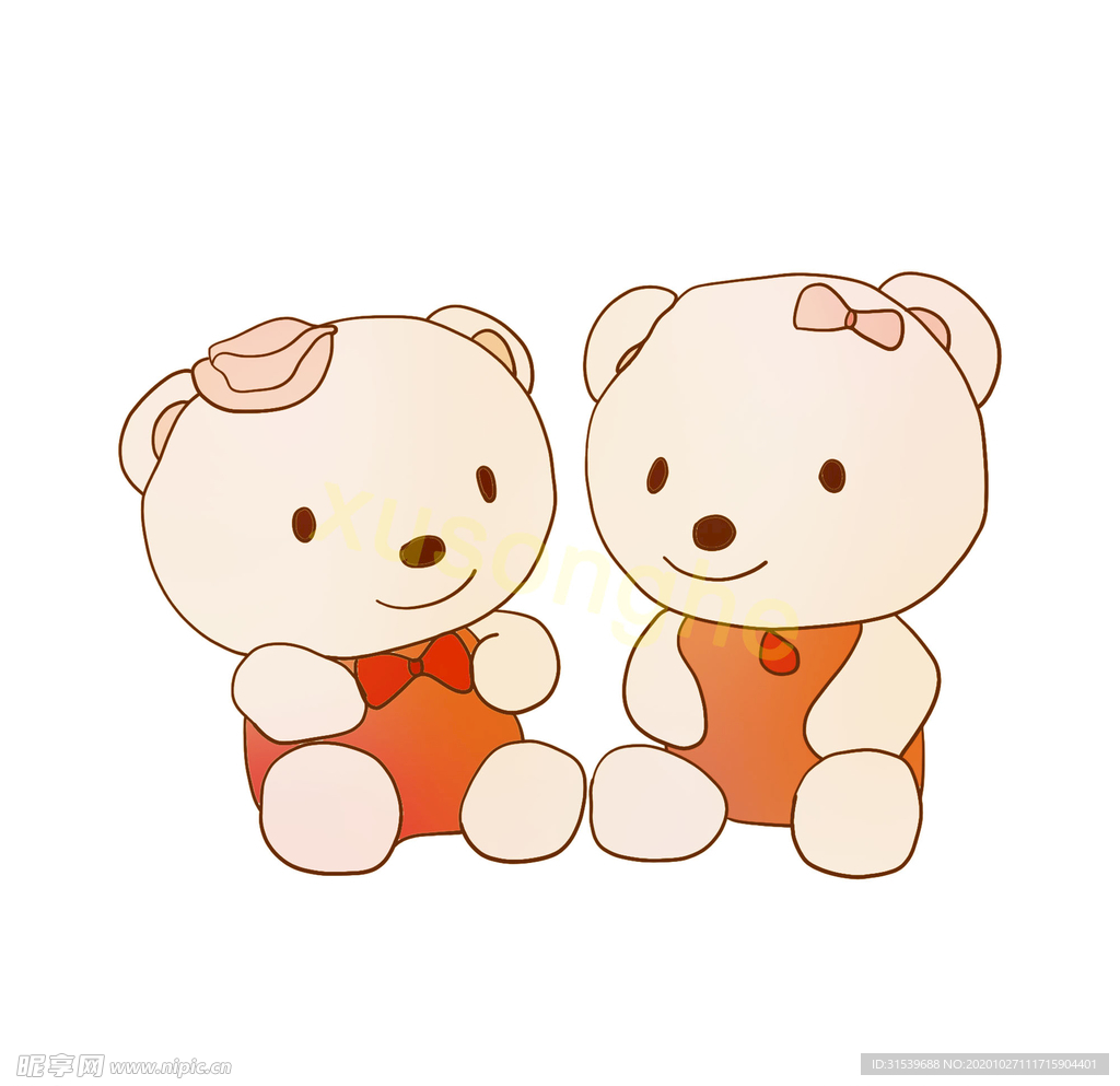 情侣熊图片