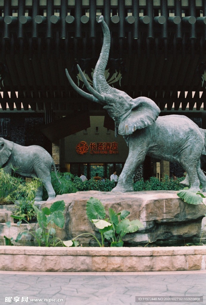 长隆酒店石雕大象