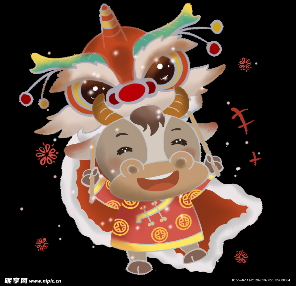 牛年卡通插画