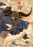 2021牛年国潮插画