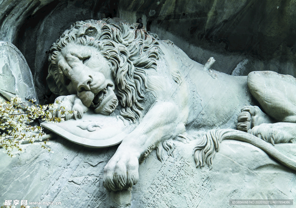 狮子浮雕石头艺术浮雕立体装饰画