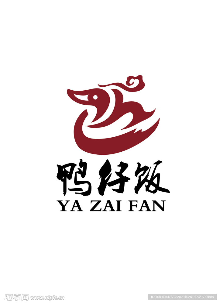 鸭饭标识设计