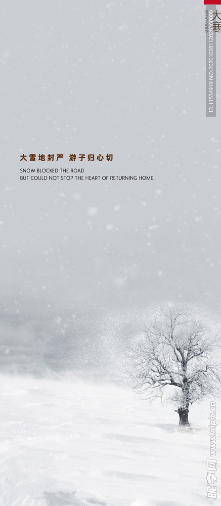 地产大寒节气海报