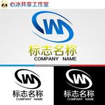 W字母logo