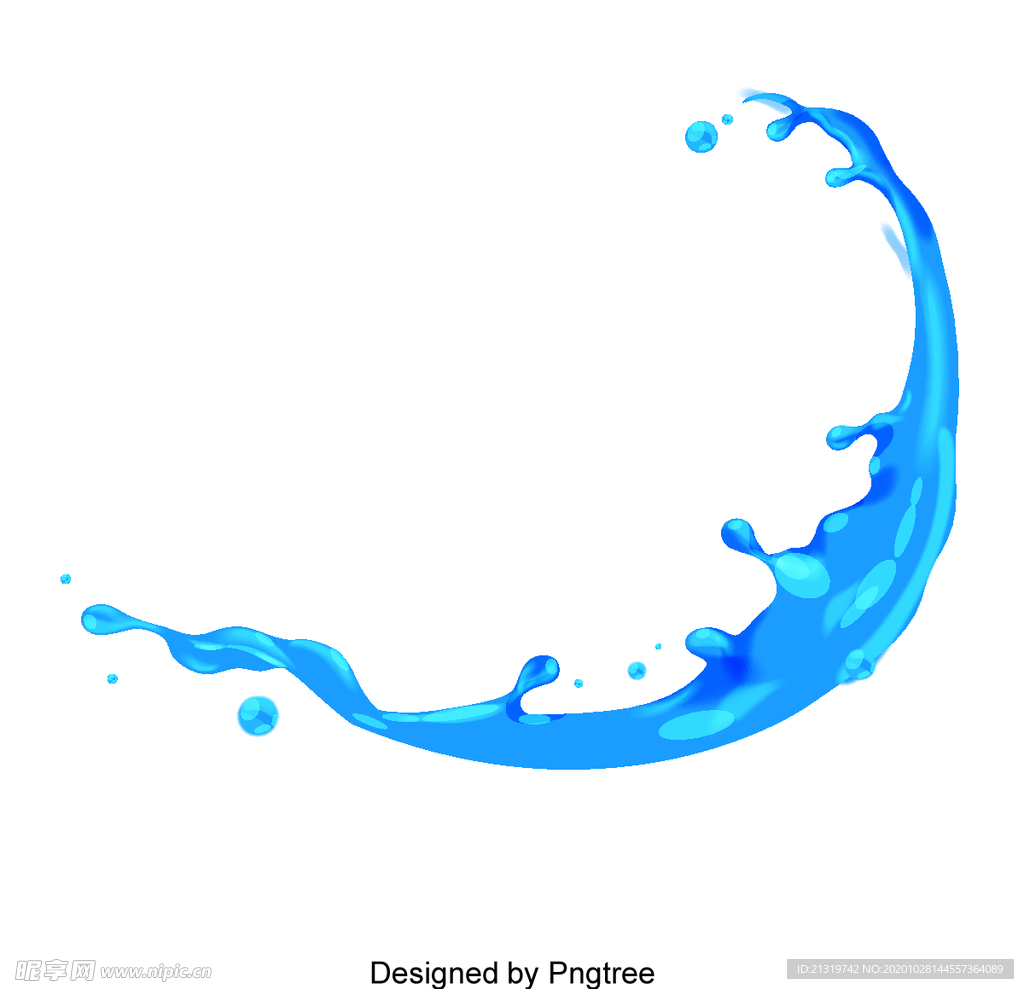 矢量水花