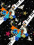 钢琴星空裙