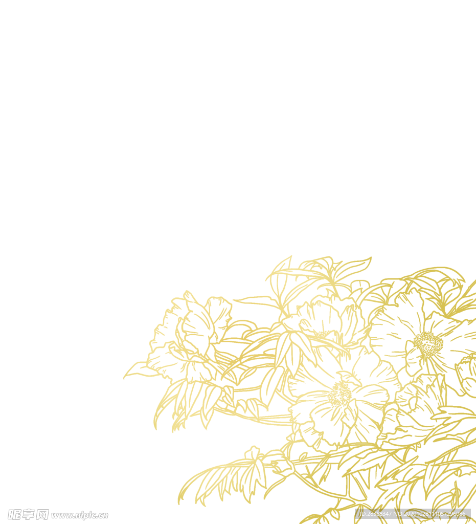 金色牡丹