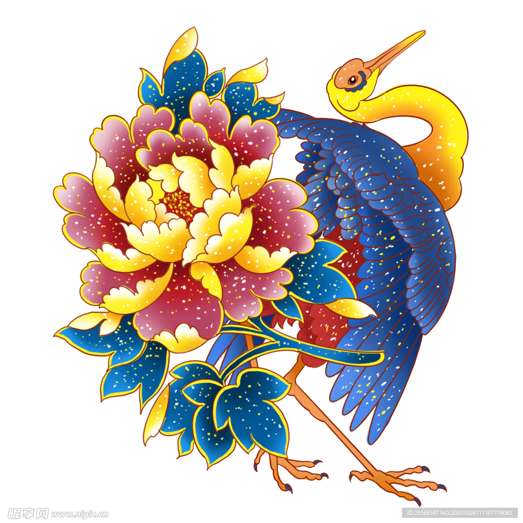 金色牡丹