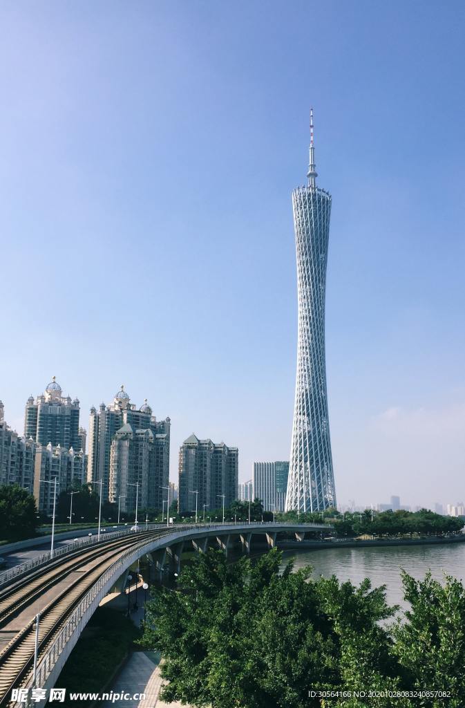 高塔城市建筑地标旅游背景素材