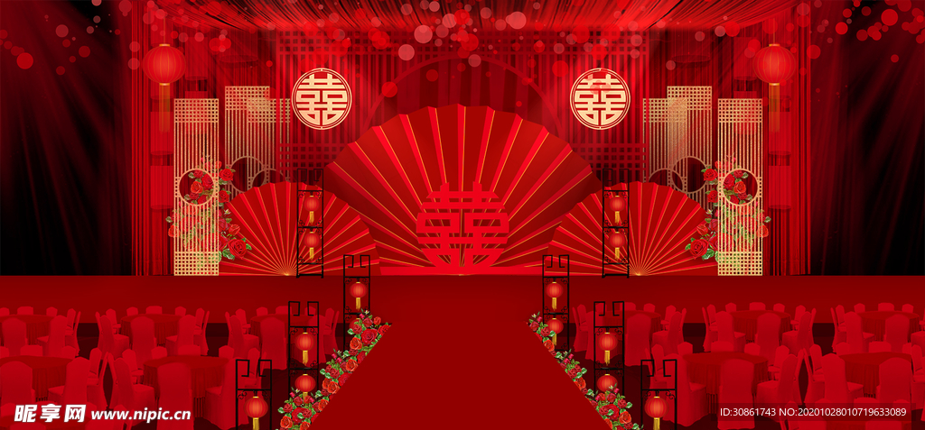 婚礼舞台效果图