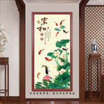 中式以和为贵玄关画