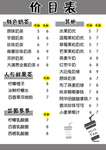 奶茶价目表