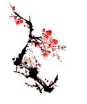 水墨梅花png素材