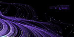 简约紫色抽象炫光科技展板