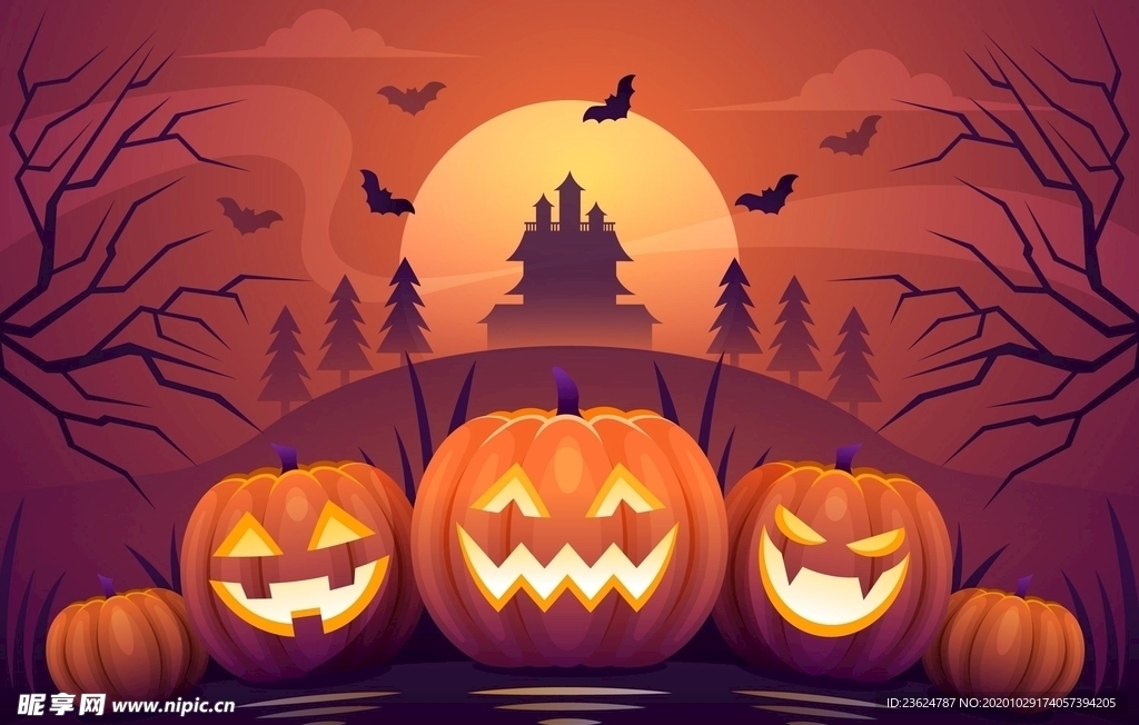 矢量万圣节素材