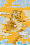 中国风背景 刺绣 龙