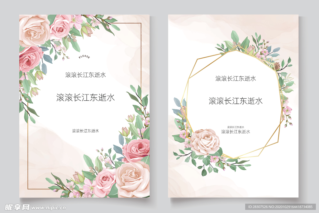 插画花卡片