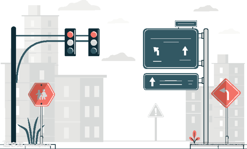 路牌 路标 指示牌 红绿灯