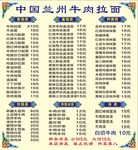 牛肉拉面菜单