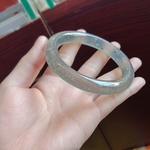 巴西天然冰飘玉髓圆条手镯