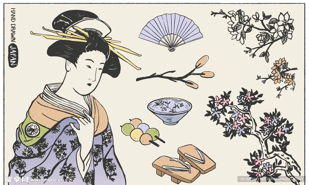 日本文化矢量素材