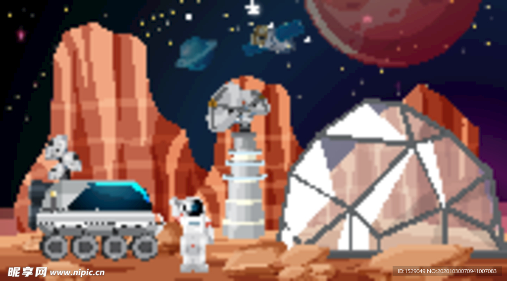 卡通太空宇宙