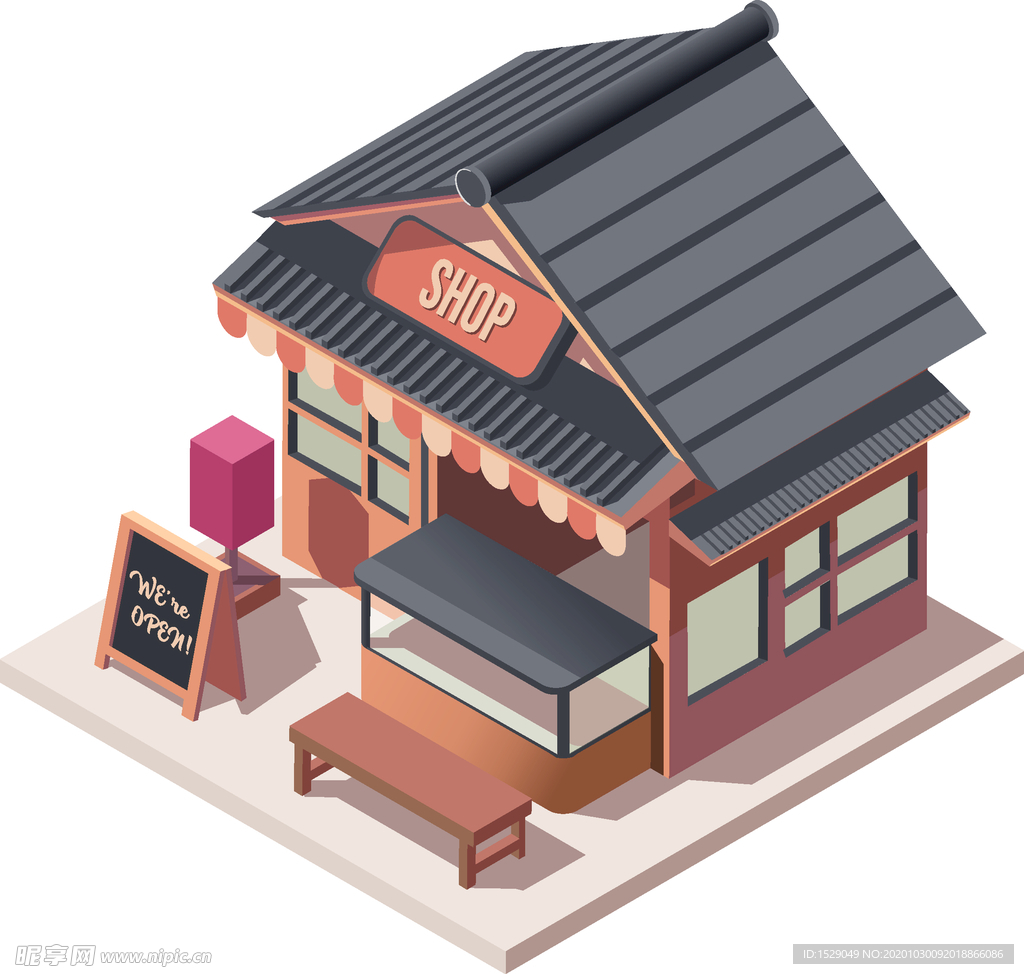 3D街边小店