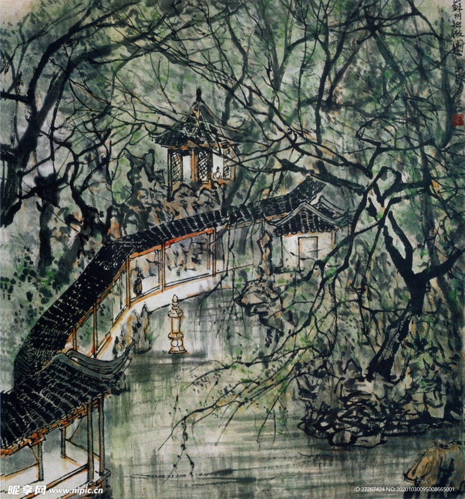 高清山水字画