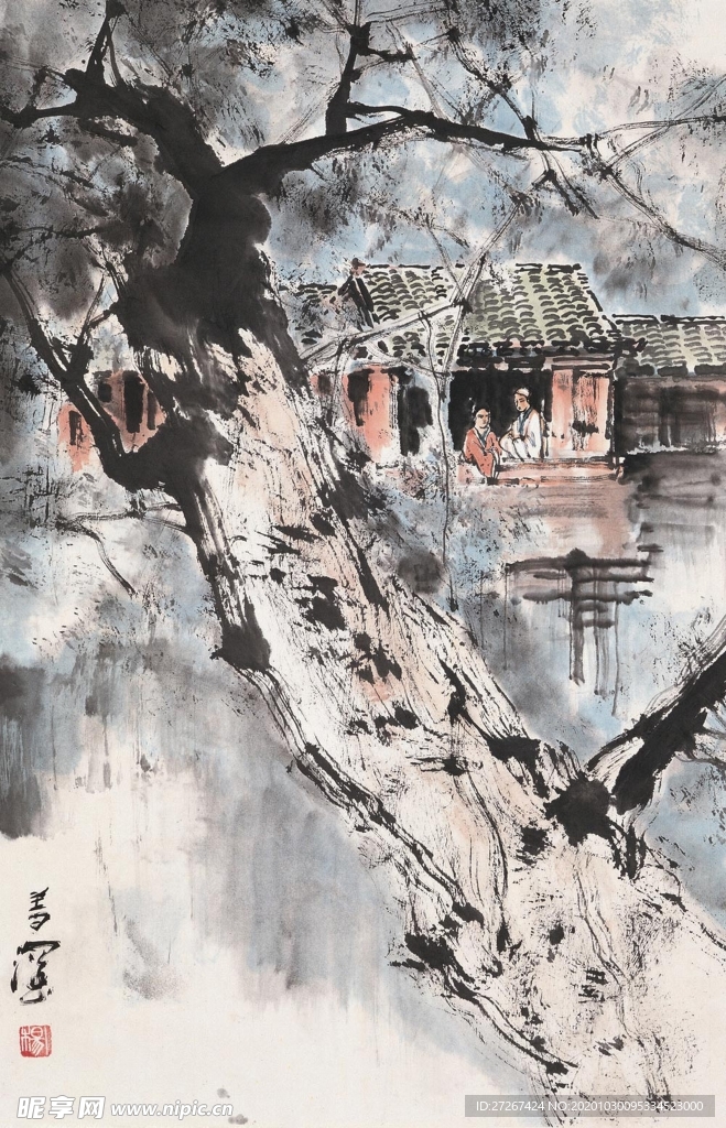 中国山水字画