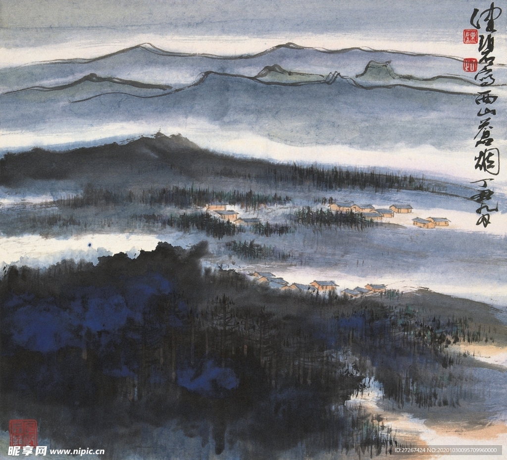 中国山水字画
