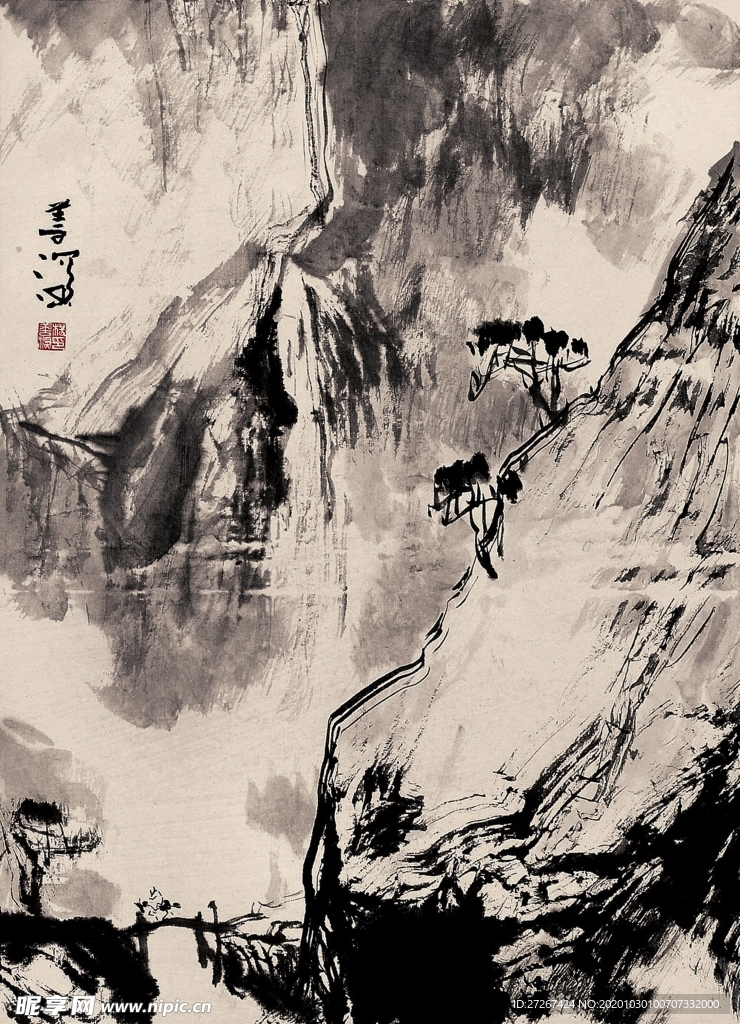 中国山水字画