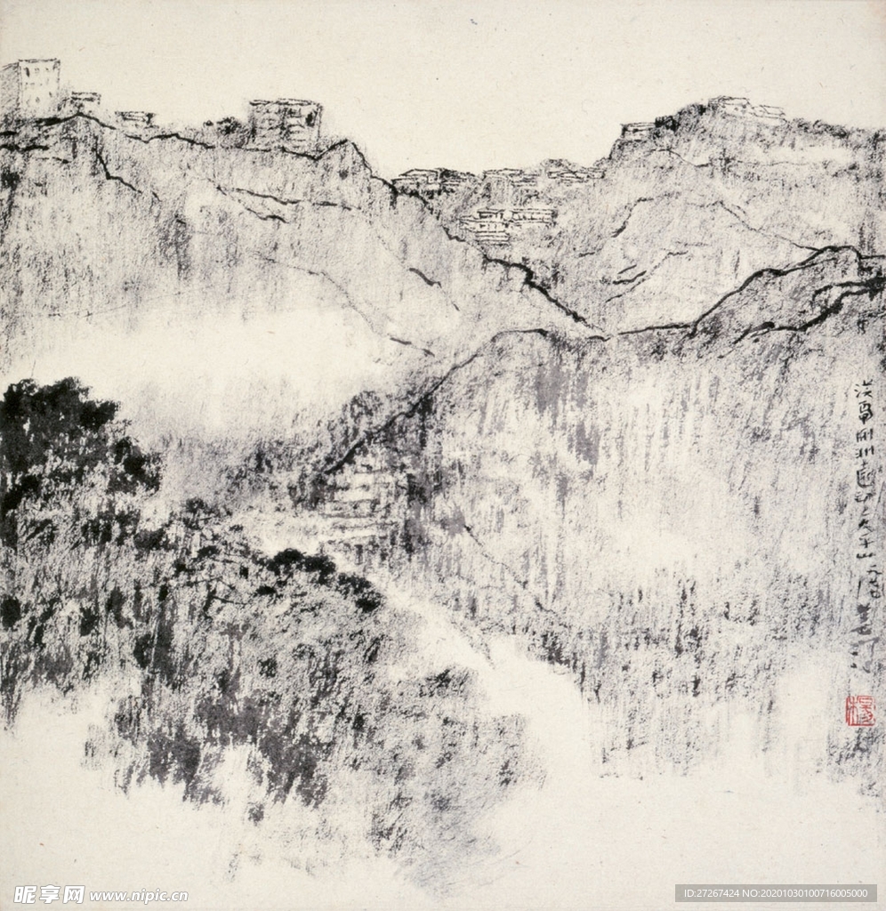 中国山水字画