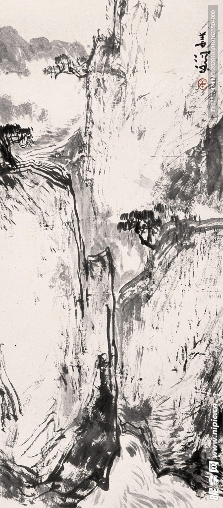 高清山水字画 中国风 水墨画