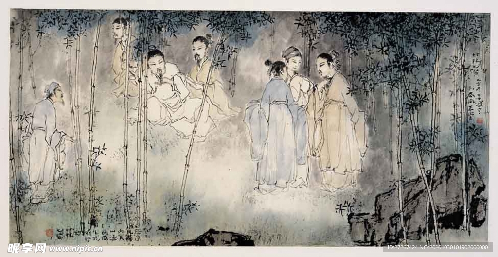 高清山水字画  中国风水墨画